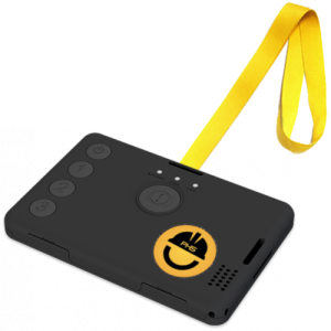 dispositivo uomo a terra con cordino da collo